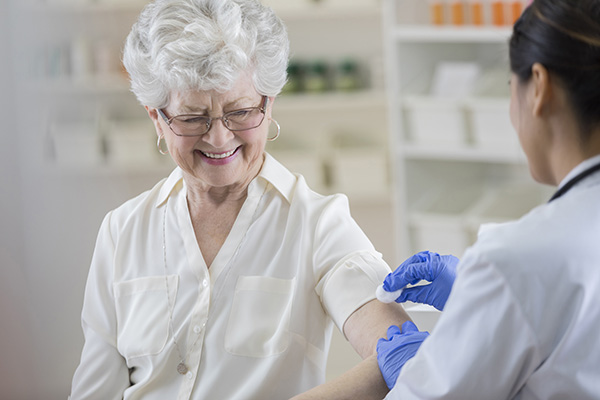 vaccination being administered